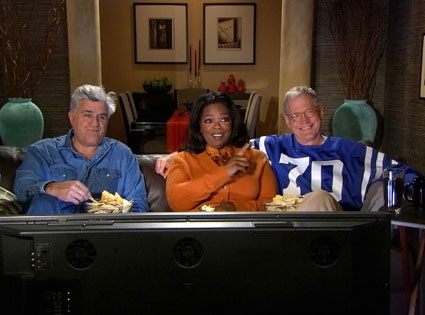 Oprah Winfrey, David Letterman, Jay Leno Oprah Winfrey, David Letterman, Jay Leno